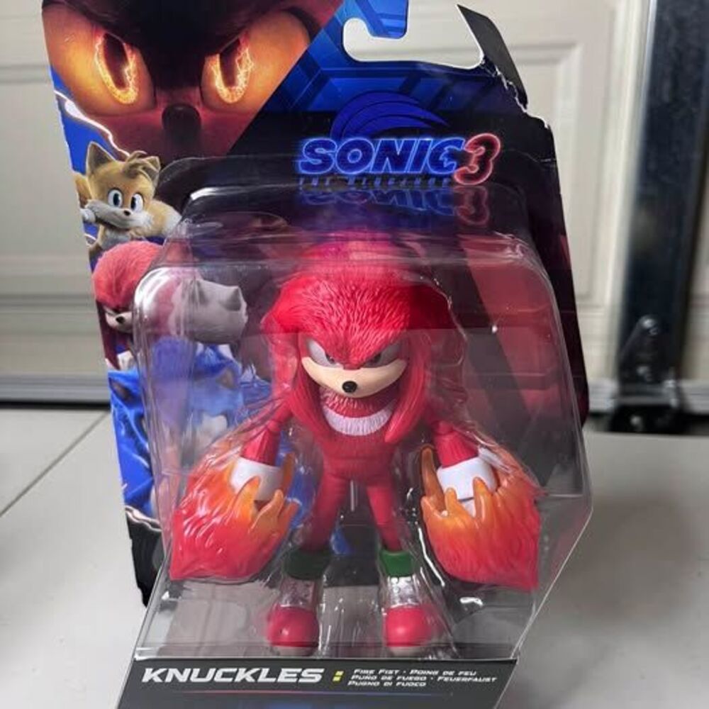 New Sonic The Hedgehog 3 Knuckles Fire Fist 5in Figure